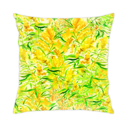 Подушка с принтом Цветы