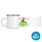 Кружка металлическая белая (круговая запечатка)