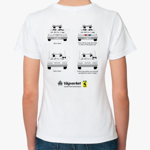 Классическая футболка с принтом  SIGNS