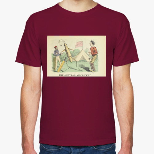 Футболка с принтом Игра в крикет (винтаж)