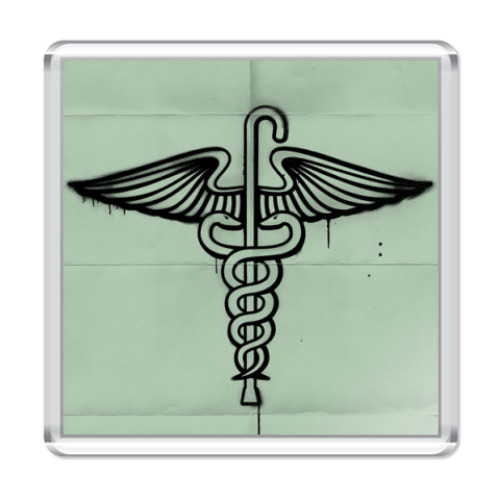Магнит с принтом  Caduceus