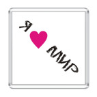 Магнит 6.5 x 6.5 см Я люблю мир