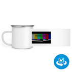 Кружка металлическая белая (круговая запечатка)