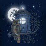 Тардис Доктор Кто и сова