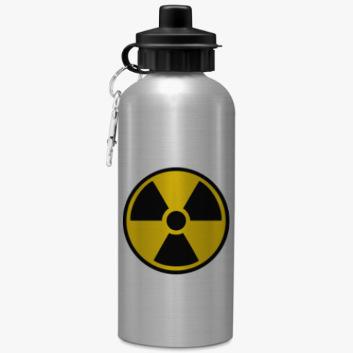 Бутылка с карабином (500 мл) с принтом Радиация!