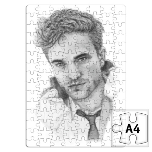 Пазл с принтом Портрет Роберта Паттинсона