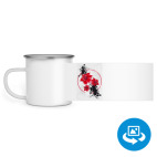 Кружка металлическая белая (круговая запечатка)