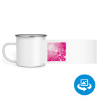 Кружка металлическая белая (круговая запечатка)