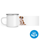 Кружка металлическая белая (круговая запечатка)