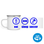 Кружка металлическая белая (круговая запечатка)