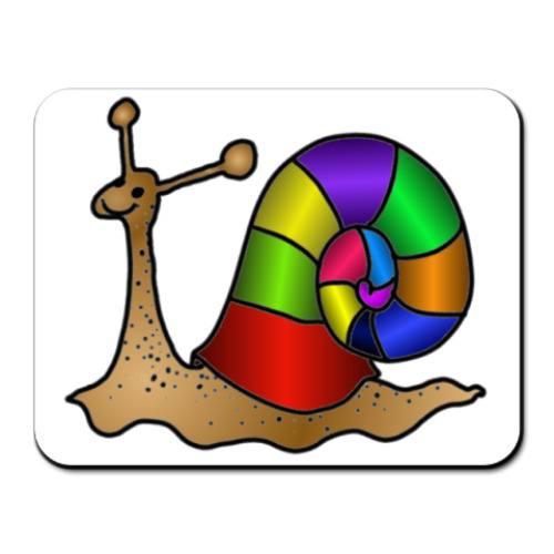 Коврик для мыши с принтом Улитка