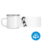 Кружка металлическая белая (круговая запечатка)