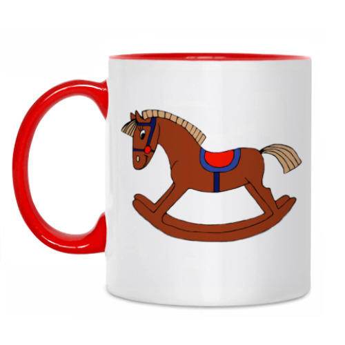Кружка с принтом Лошадка-качалка