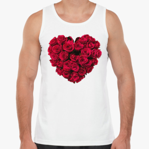 Майка с принтом Сердце из роз