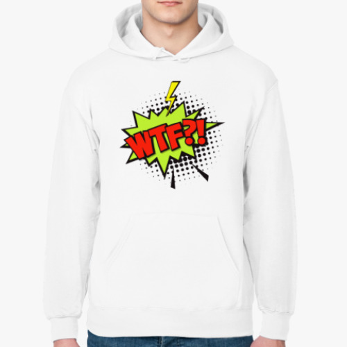 Толстовка худи с принтом  WTF