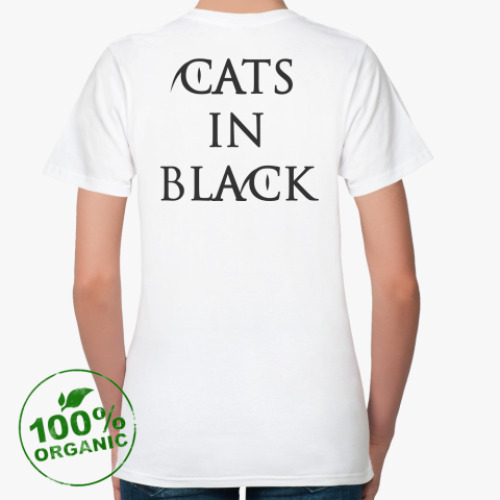 Женская футболка из органик-хлопка Cats in Black