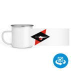 Кружка металлическая белая (круговая запечатка)