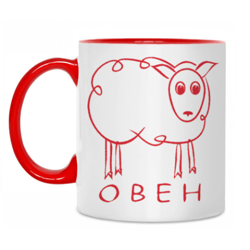 Кружка с принтом Овен :)