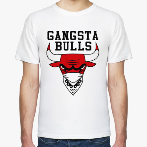 Футболка с принтом Gangsta bulls
