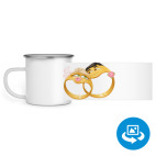 Кружка металлическая белая (круговая запечатка)