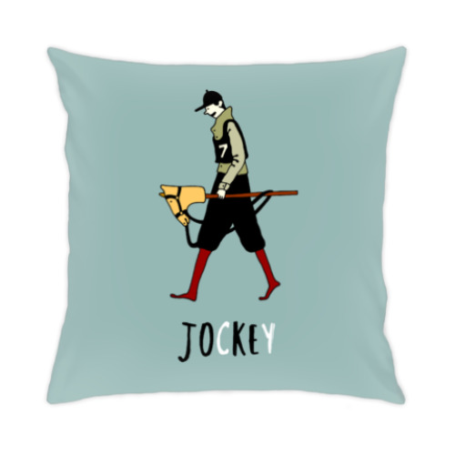 Подушка с принтом Жокей