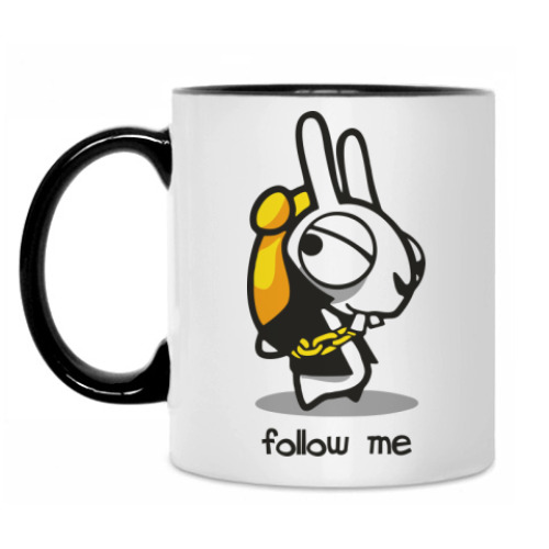 Кружка с принтом Белый Кролик