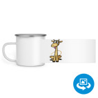 Кружка металлическая белая (круговая запечатка)