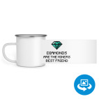 Кружка металлическая белая (круговая запечатка)