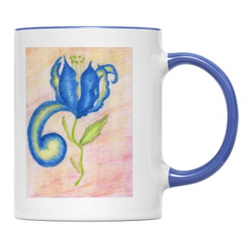 Кружка 'Диковинный цветок'