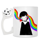 Кружка с футбольным мячиком