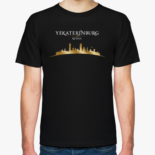 Футболка с принтом Екатеринбург Россия, силуэт города