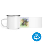 Кружка металлическая белая (круговая запечатка)