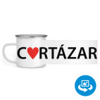 Кружка металлическая белая (круговая запечатка)