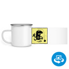 Кружка металлическая белая (круговая запечатка)