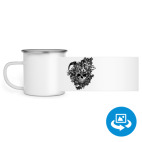 Кружка металлическая белая (круговая запечатка)