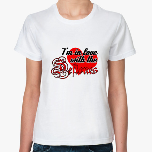 Классическая футболка с принтом I'm in love