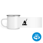 Кружка металлическая белая (круговая запечатка)