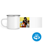 Кружка металлическая белая (круговая запечатка)