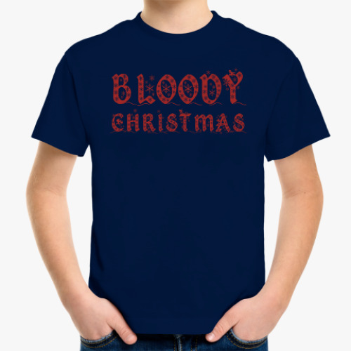 Детская футболка с принтом BLOODY CHRISTMAS