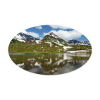 Полуостров Камчатка, горы, горное озеро, отражение