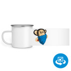 Кружка металлическая белая (круговая запечатка)