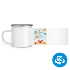 Кружка металлическая белая (круговая запечатка)