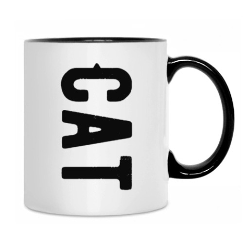 Кружка с принтом Сказочный кот в цветах