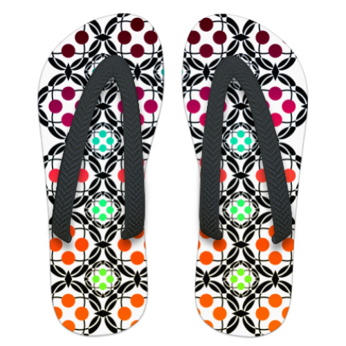 Шлепанцы (сланцы) с принтом Вишенки