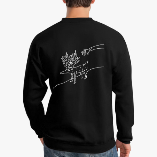 Свитшот с принтом Рисунок оленя, Дэвид Линч