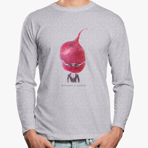 Лонгслив с принтом Бизнес-редиска
