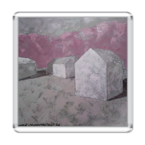 Магнит с принтом деревня