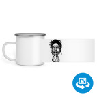 Кружка металлическая белая (круговая запечатка)