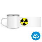 Кружка металлическая белая (круговая запечатка)