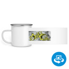 Кружка металлическая белая (круговая запечатка)